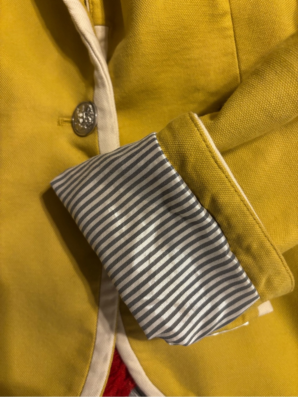 Banana Republic Yellow Blazer with White Trim - Picture 3 of 5